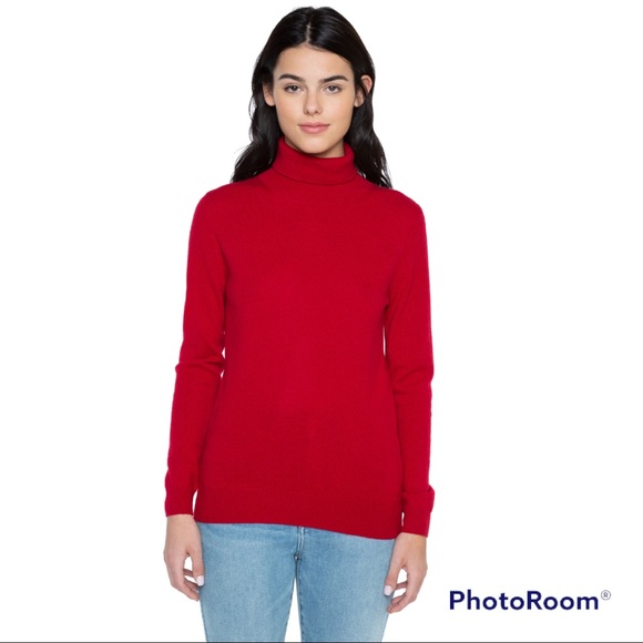 Red Turtleneck Sweater. - Picture 2 of 7